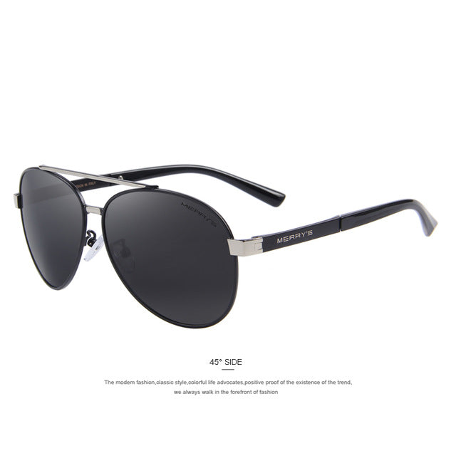 MERRY'S Men Classic Aviation Sunglasses HD Polarized Luxury Brand Design