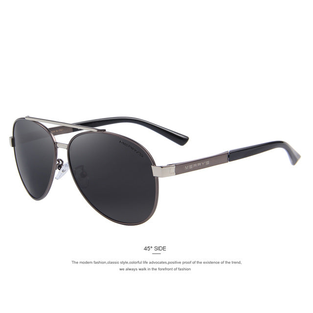 MERRY'S Men Classic Aviation Sunglasses HD Polarized Luxury Brand Design