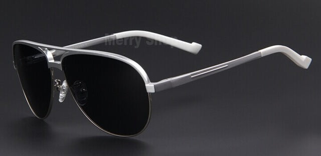 MERRYSTORE Men Brand Aluminum Alloy Polarized Shield Sunglasses Ultralight Gold Frame Polar Glasses Polarized Sunglasses