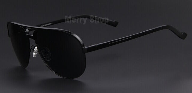 MERRYSTORE Men Brand Aluminum Alloy Polarized Shield Sunglasses Ultralight Gold Frame Polar Glasses Polarized Sunglasses