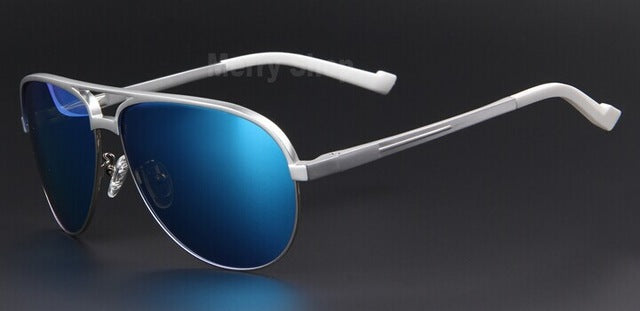 MERRYSTORE Men Brand Aluminum Alloy Polarized Shield Sunglasses Ultralight Gold Frame Polar Glasses Polarized Sunglasses