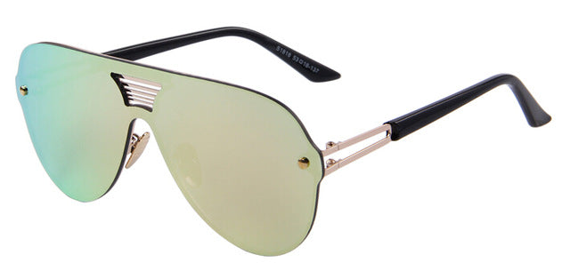 MERRY'S Fashion Men Summer Mirror Sunglasses Women Brand Design Big Frame Integrated Eyewear Sunglasses Oculos de sol UV400