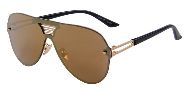 MERRY'S Fashion Men Summer Mirror Sunglasses Women Brand Design Big Frame Integrated Eyewear Sunglasses Oculos de sol UV400