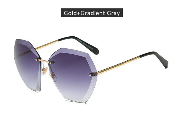Oversized Gradie Rimless Sunglasses