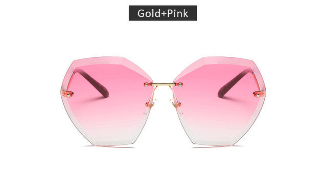Oversized Gradie Rimless Sunglasses