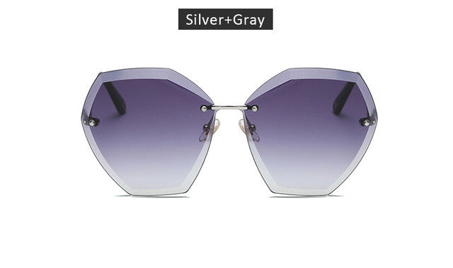 Oversized Gradie Rimless Sunglasses
