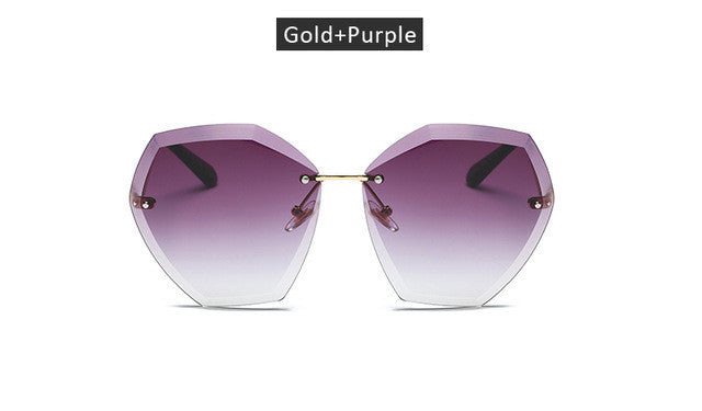 Oversized Gradie Rimless Sunglasses