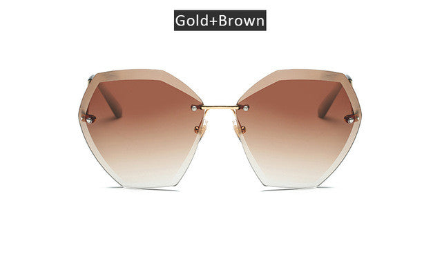 Oversized Gradie Rimless Sunglasses