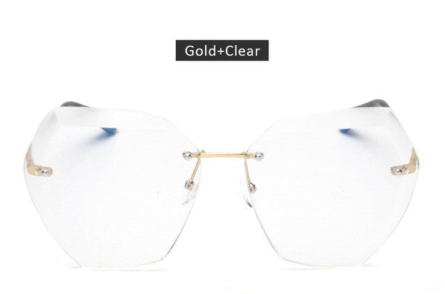 Oversized Gradie Rimless Sunglasses