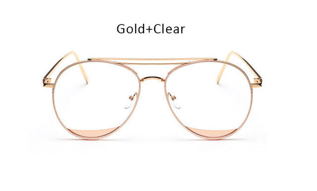 Clear Pink Aviation Sunglasses