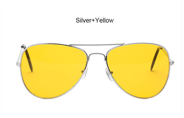 Yellow Aviation Sunglasses - Night Vision