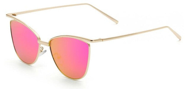 ROYAL GIRL Women Cat Eye Sunglasses Classic Brand Designer Sunglasses Coating Mirror Flat Panel Lens ss469