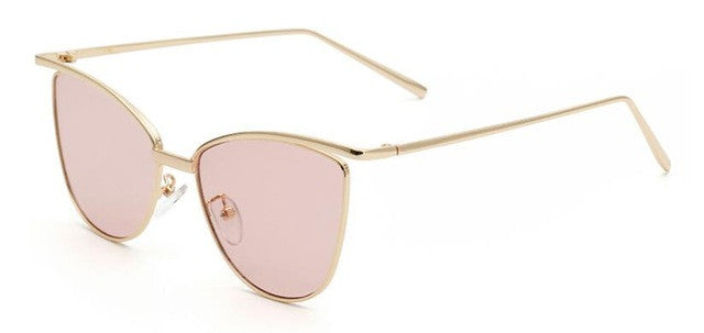 ROYAL GIRL Women Cat Eye Sunglasses Classic Brand Designer Sunglasses Coating Mirror Flat Panel Lens ss469