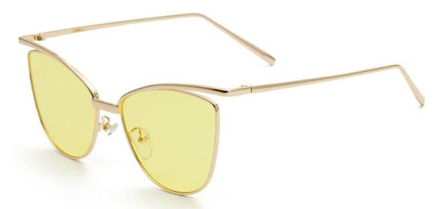 ROYAL GIRL Women Cat Eye Sunglasses Classic Brand Designer Sunglasses Coating Mirror Flat Panel Lens ss469