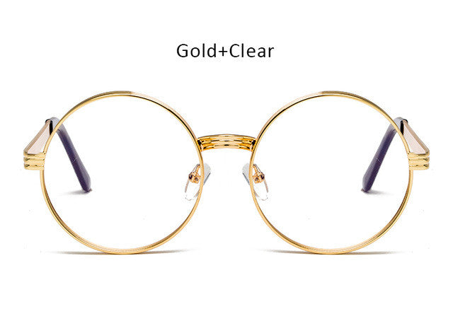 Vintage Men Women Gothic Steampunk Round Sunglasses