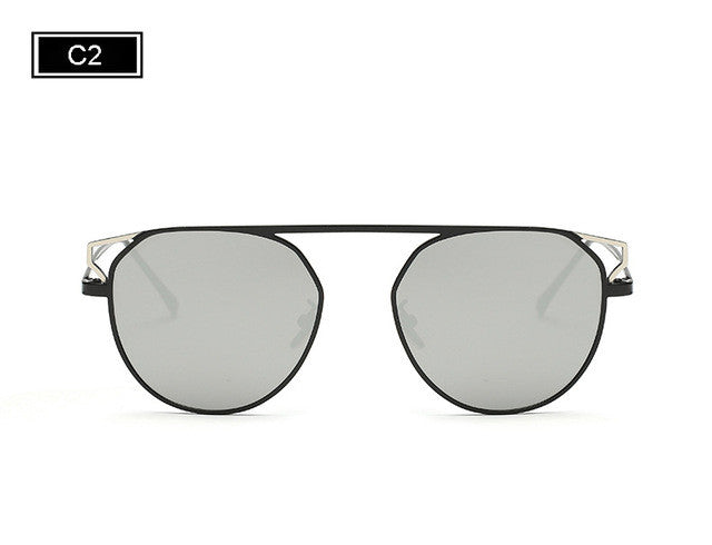 ROYAL GIRL Fashion Round Frame Cat's Eye Sunglasses Female Brand Designer Retro Sunglasses SS938