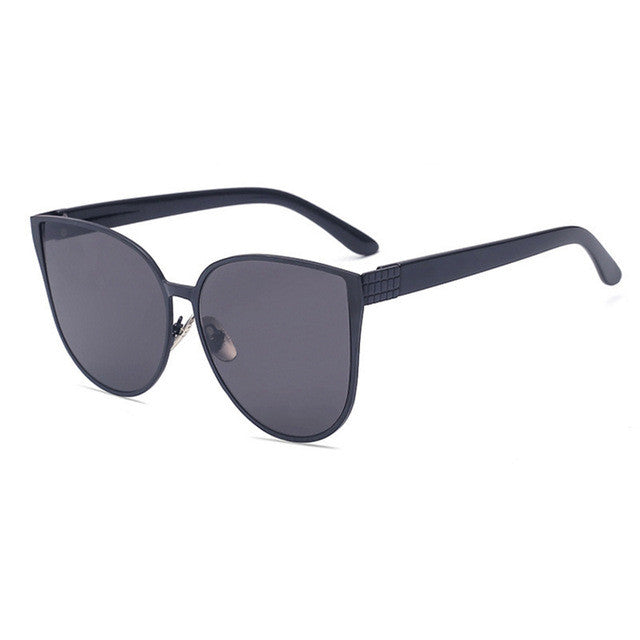 ROYAL GIRL Sunglasses Women Metal Frame Cat Eye Sunglasses Mirror Oval Lens Brand Designer Fashion Ladies Sunglasses ss705