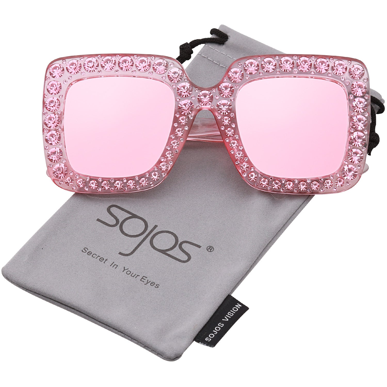 Crystal Oversized Square Brand Designer Sunglasses for Women SJ2053