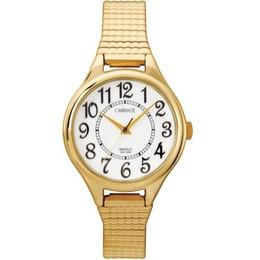 Carraige Womens Goldtone Expansion Band Watch