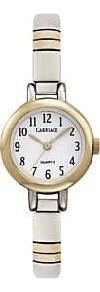 Carriage Womens Two Tone Expansion Band Watch