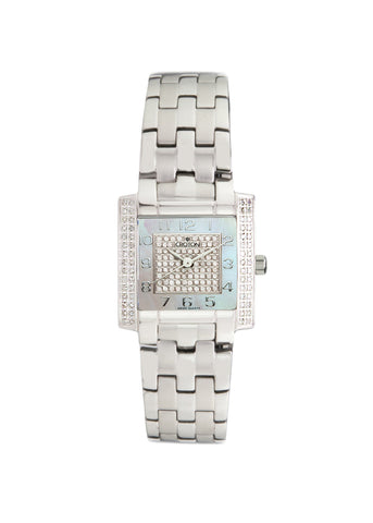Croton Womens Stainless Steel Silvertone Diamond case Watch