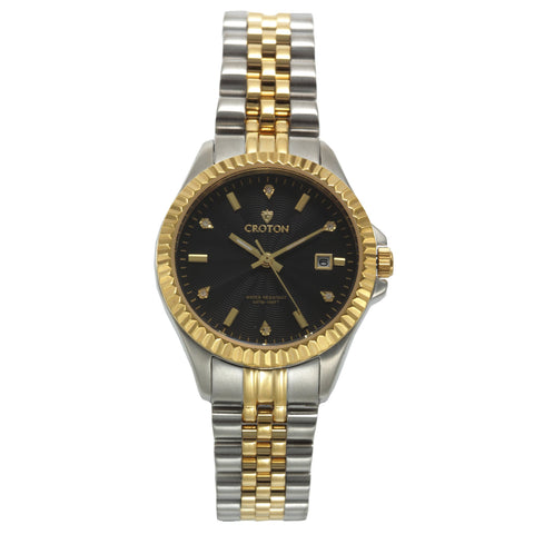 Croton Womens Stainless steel  Two Tone Diamond Marker Watch