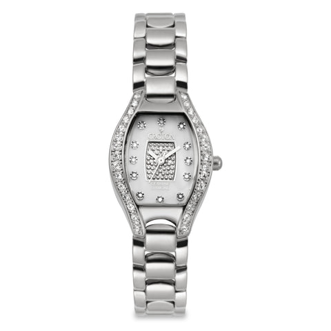 Croton Womens Stainless steel Silvertone Crystal Bezel Watch