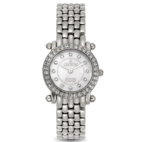 Croton Womens Stainless steel Silvertone Mother of Pearl Watch