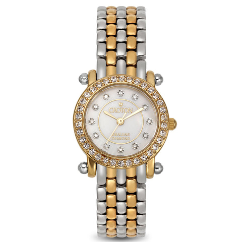 Croton Womens Stainless steel Two Tone Mother of Pearl Watch