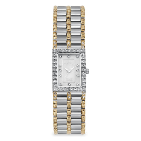 Croton Womens Stainless steel Two Tone Mother of Pearl Watch