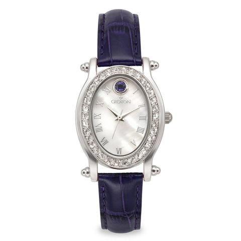 Croton Womens Stainless steel September Birthstone Mother of Pearl Watch