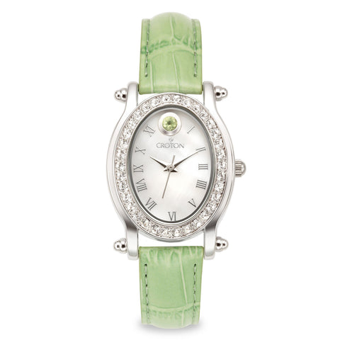 Croton Womens Stainless steel August Birthstone Mother of Pearl Watch