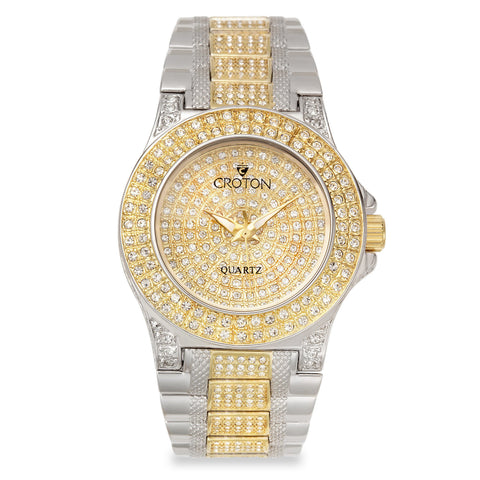 Croton Womens Stainless steelTwo Tone Austrian Crystal Watch