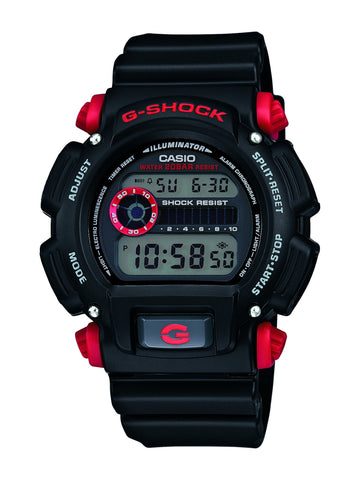 Casio Men's DW9052-1C4CR G-Shock Black Watch with Red Pushers