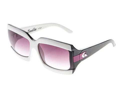 Gatorz Emilia  Black White Frame Merlot Fade Lens Sunglasses