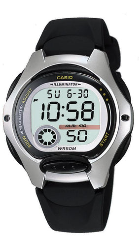 Casio Womens Illuminator Digital Watch with Black Band