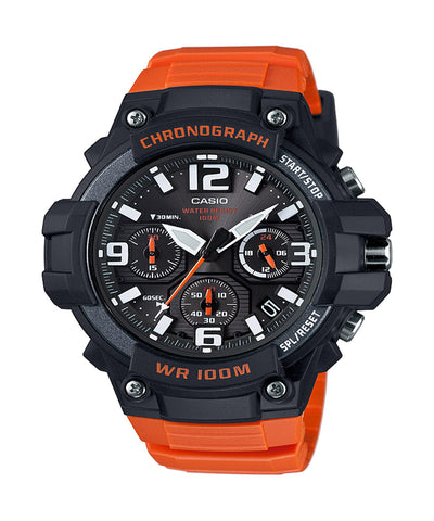 Casio Heavy Duty Design Watch with Black Silicone Band Watch