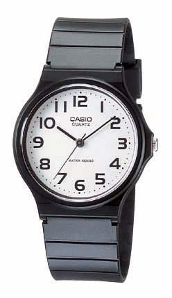 Casio Mens Analog Watch with Black Resin Band