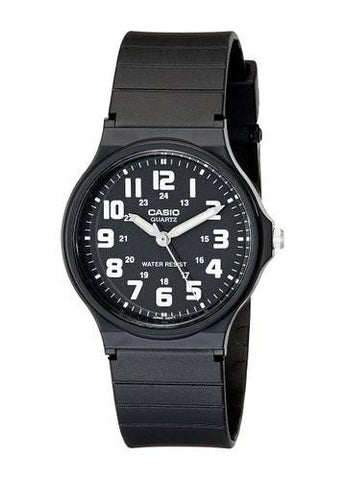 Casio Unisex Classic Luminous Hands Watch With Black Resin Band