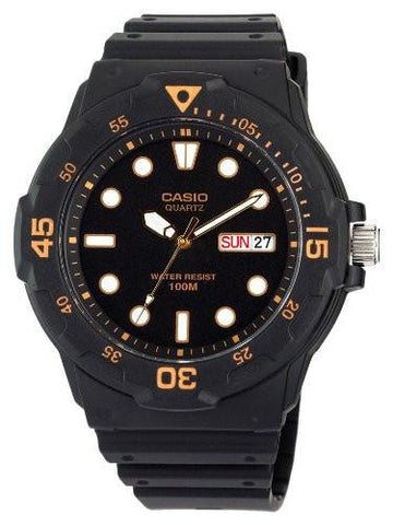 Casio Mens  Black Resin Dive Watch