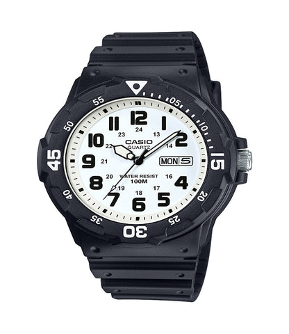 Casio Men's Dive Style Watch, Black/White