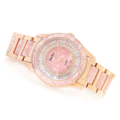 Nina Raye Women's Chloe Quartz Crystal Accented Bracelet Watch