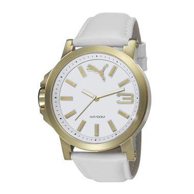 Puma Men's PU103462016 White Leather Quartz Watch