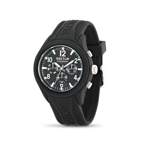 Sector Wormens Steeltouch Black Rubber watch