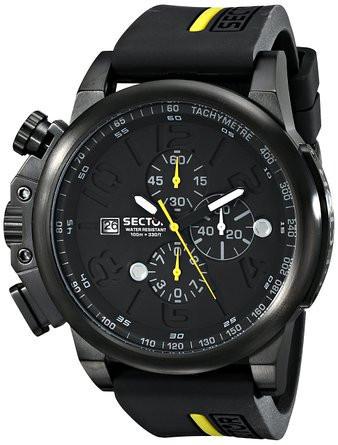 Sector Mens Action 450 Analog Display Quartz Black Watch