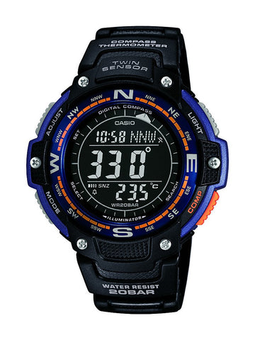 Casio Mens Twin Sensor Digital Display Quartz Black Watch