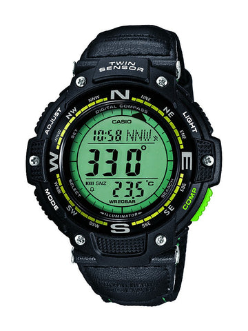 Casio Mens Twin Sensor Digital Compass Thermometer Nylon Strap Watch