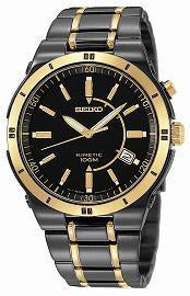 Seiko Mens Stainless Steel Kinetic Watch