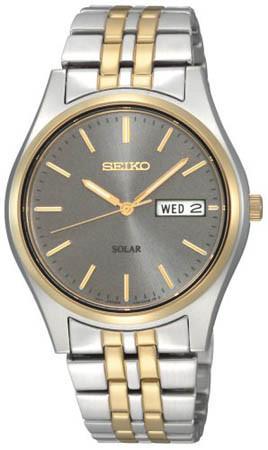 Seiko Mens Solar Two Tone Bracelet Watch