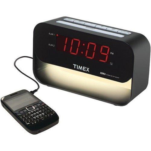 Timex Dial Alarm Clock with USB Charging and Night Light